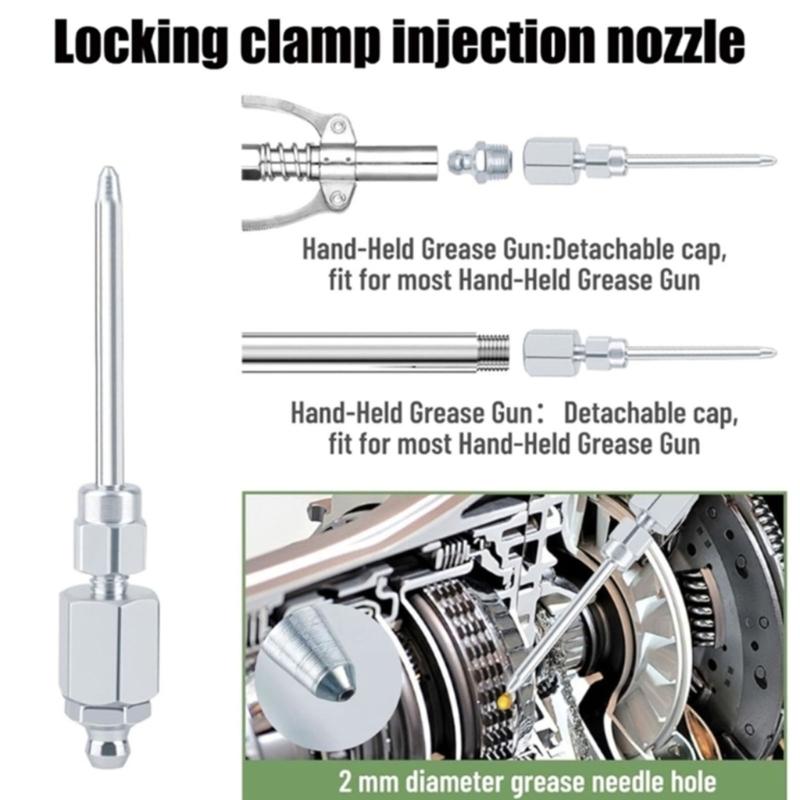 Greases Needle Attachment Set High Pressure Needle Grease Nozzle for Efficient Automotive And Factory Equipment