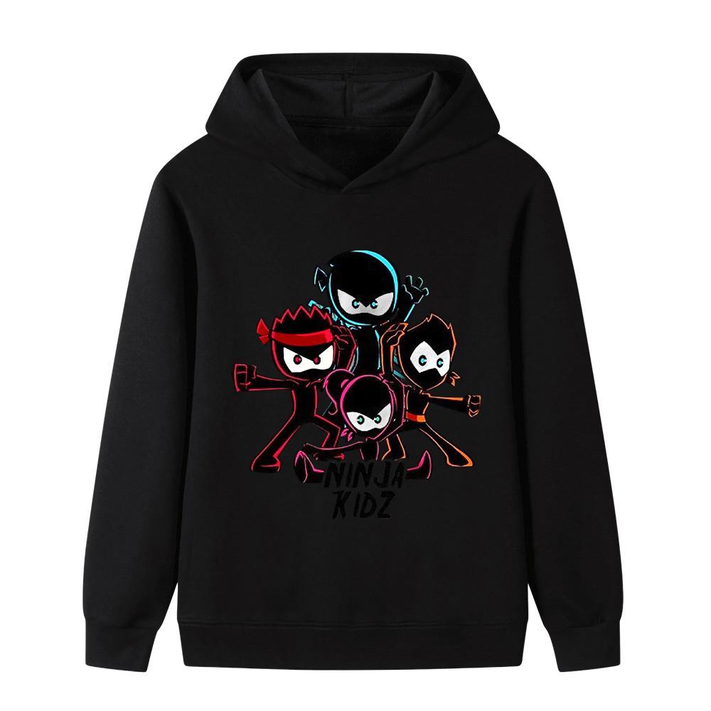 B1172 Kids Boys Girls NINJA KIDZ Anime Printed Casual Outdoor Long Sleeves Hoodie 100cm