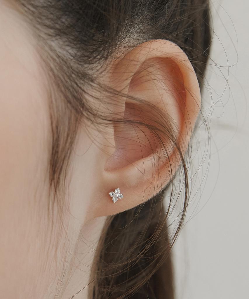 Tatiana (Silver 925) Petit Fleur Earrings Ec3144