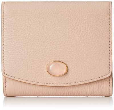 Bifold Wallet Mini geprägtes Leder Bifold Wallet Gemdrops Pink Beige [Topkapi] Damen