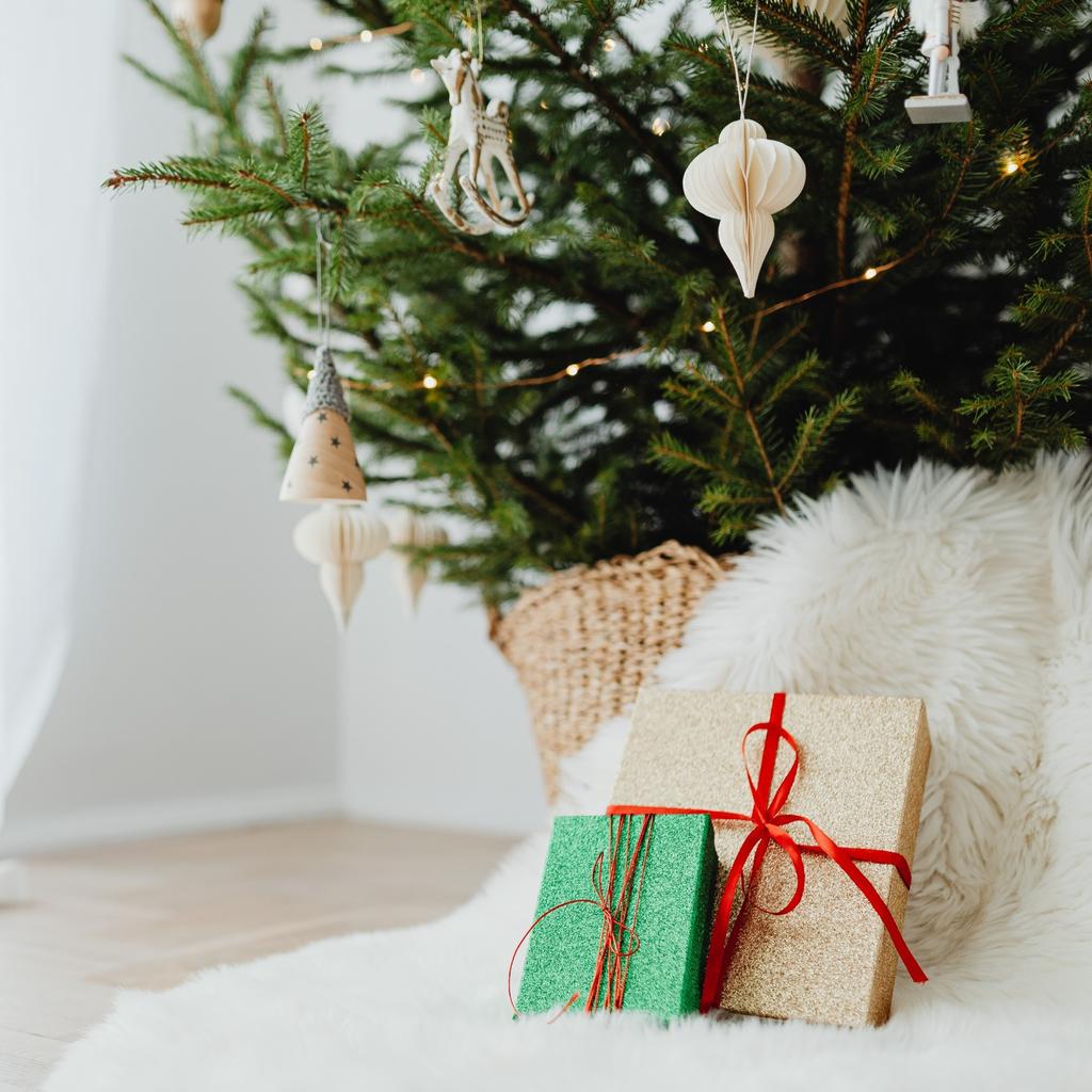 Mat, Christmas Tree Rug, Shaggy Fur Rug, Decorative Cover 115 Cm