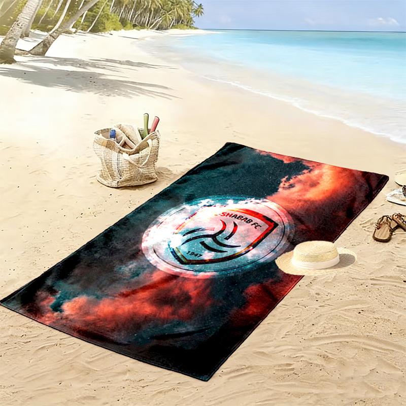 Al Shabab Club Print Beach Towel, Large Soft Quick Dry Towel for Beach Camping Swimming