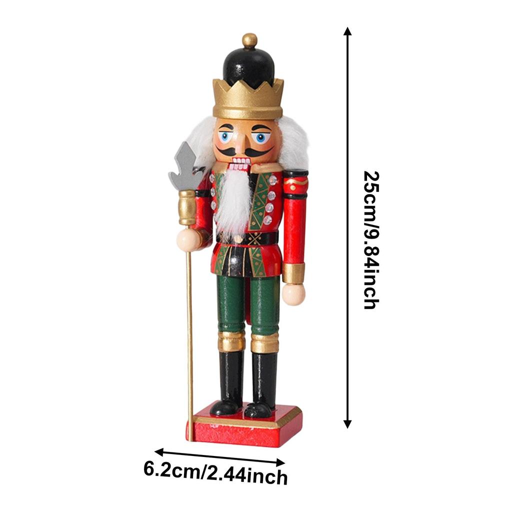Christmas Nutcracker Figurine Tabletop Ornament 25 cm Tall Classic Traditional