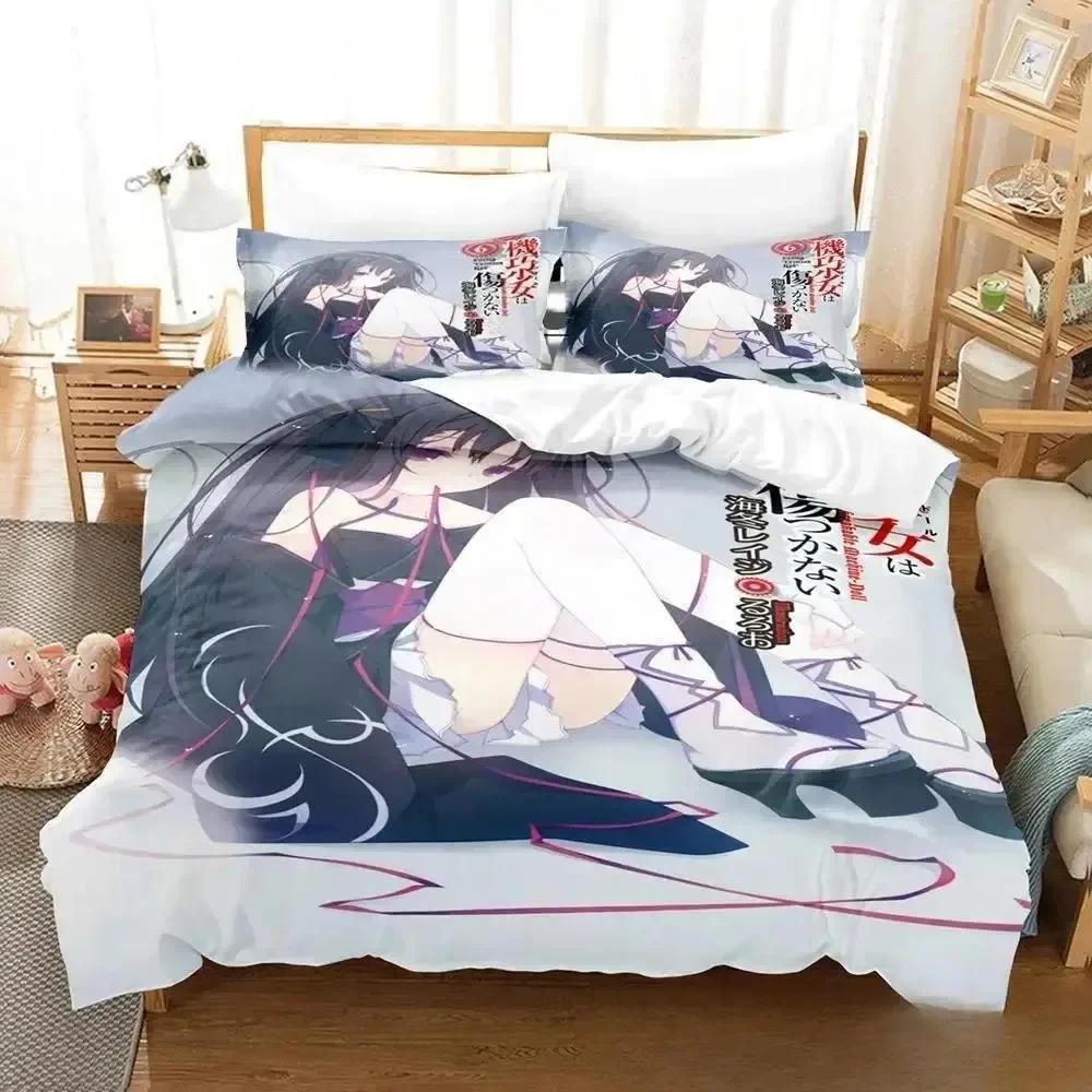 New Anime Unbreakable Machine-Dol Beding Set Printed With Pilowcase Bed Soft Duvet Cover Soft Single Double Quen Super King-Sized Dimensionsd