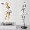 Figurină Balerină Figurină, Statuie Balerină cu Bază Rotundă Stabilă, Figurine cu Bază Contragreutate din Rășină, Decor Artistic Elegant pentru Birou pentru Dormitor