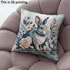 Vintage Floral Rabbit Decorative Throw Pillow Covers Pattern Cushion Cover Suitable For Sofa Bedroom Car Pillow Cover