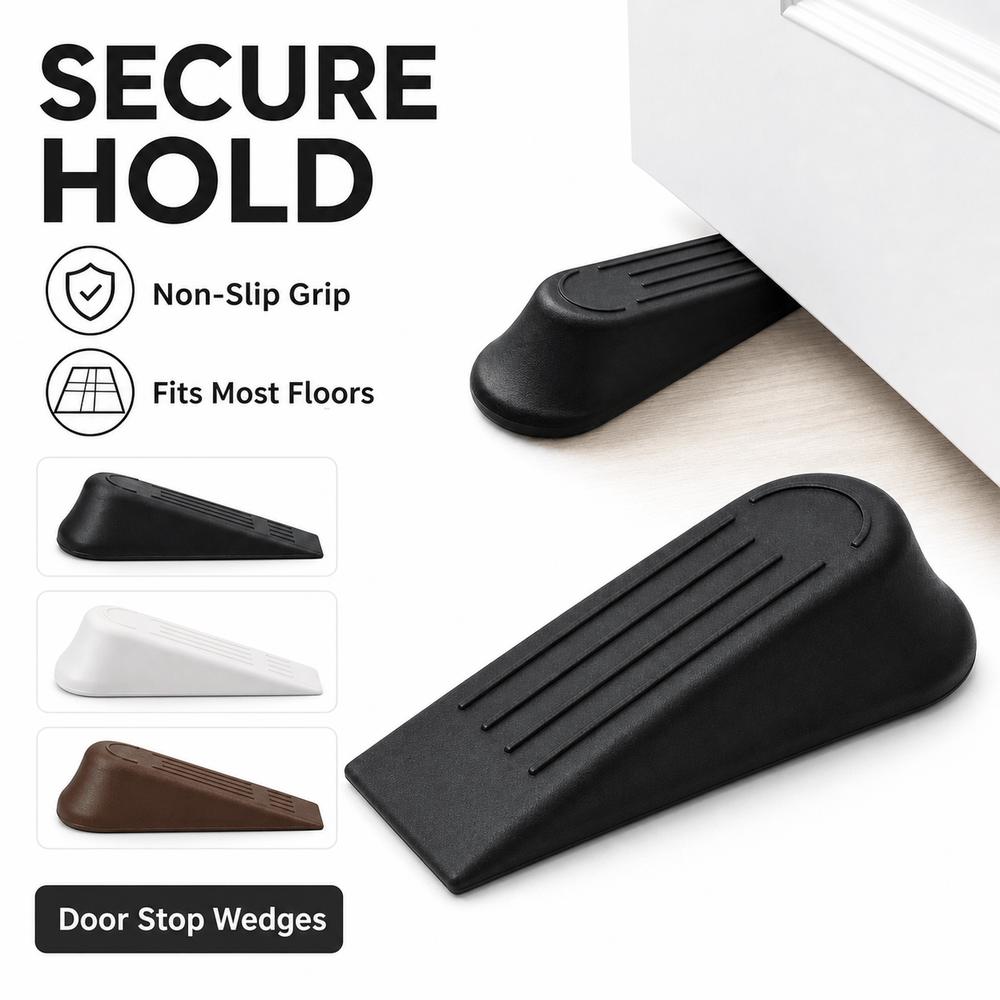 Plastic Door Stop Wedges Non-Slip Base Door Blocks Durable Heavy Duty Door Stopper  Office Doors