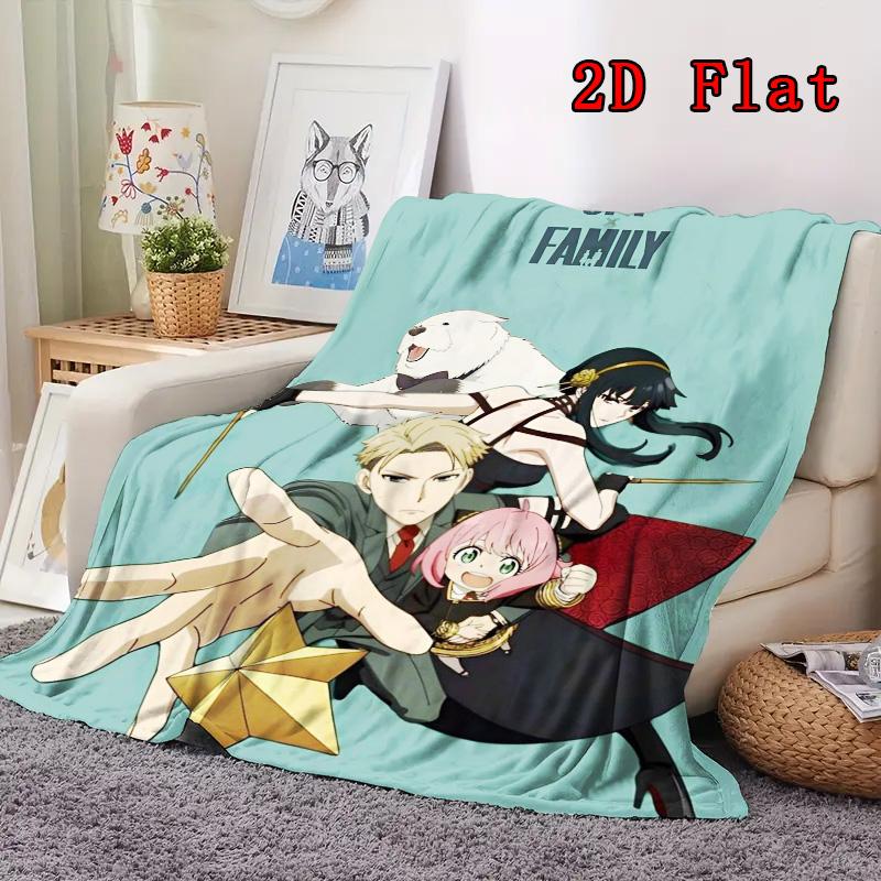 Spy X Family 2D Flat Pattern Flannel Blanket High Quality All Seasons Warmth and Comfort Perfect for Christmas Gifts.MMT0918560