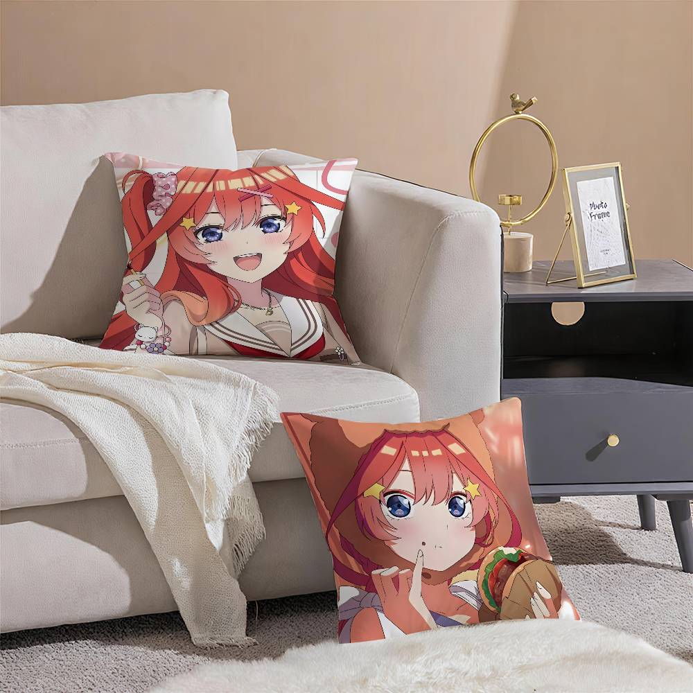 The Quintessential Quintuplets-MT Nakano Itsuki Pillow Case Comfort Sofa Bed Silky Elegant Invisible Zipper Pillow Cushion Cover