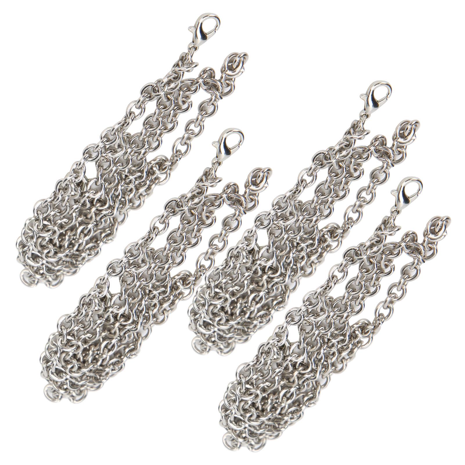 

4Pcs RC Wheel Tires Metal Snow Chain Tire AntiSlip Chain for MN86 1/12 RC Crawler