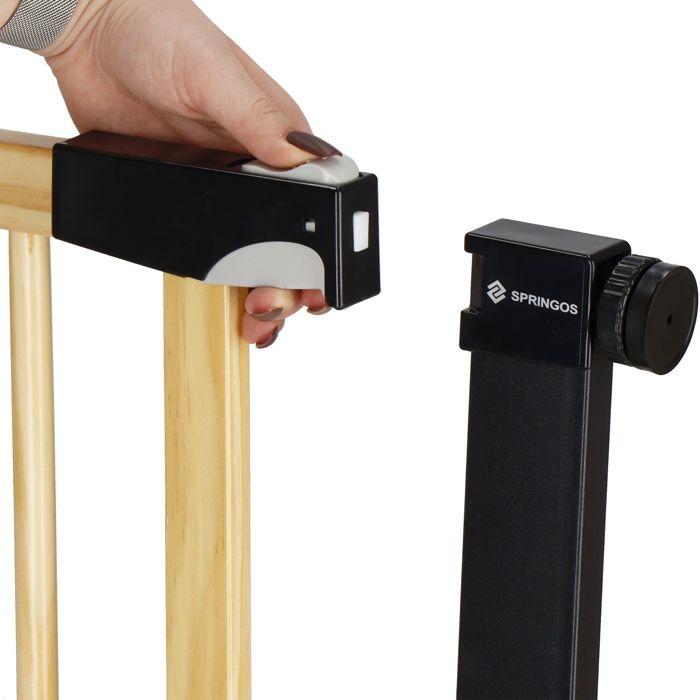 Springos® Barrière de Sécurité Bébé - Escaliers, Portes 75-82 cm