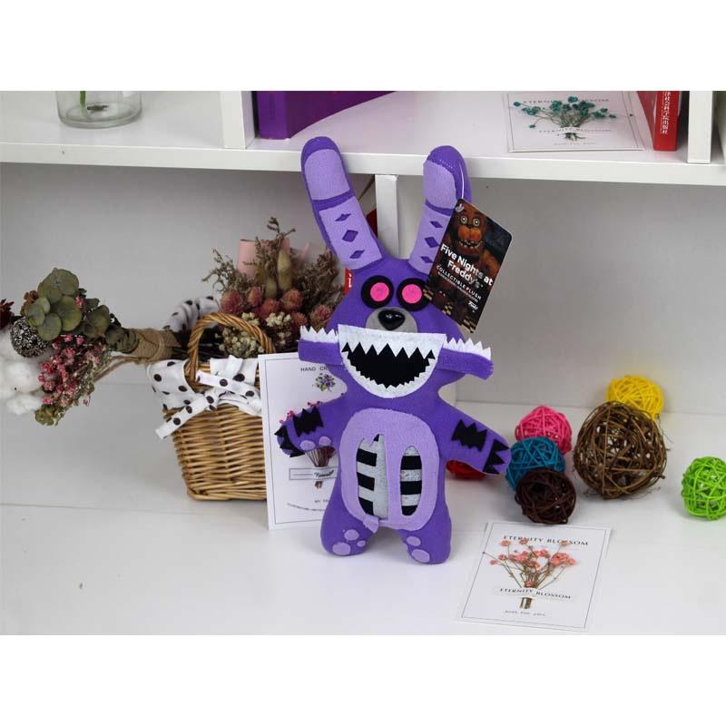 Five Fnaf Nights At Freddys Purple Brown Black Bear Plushie Toy Gift Xmas