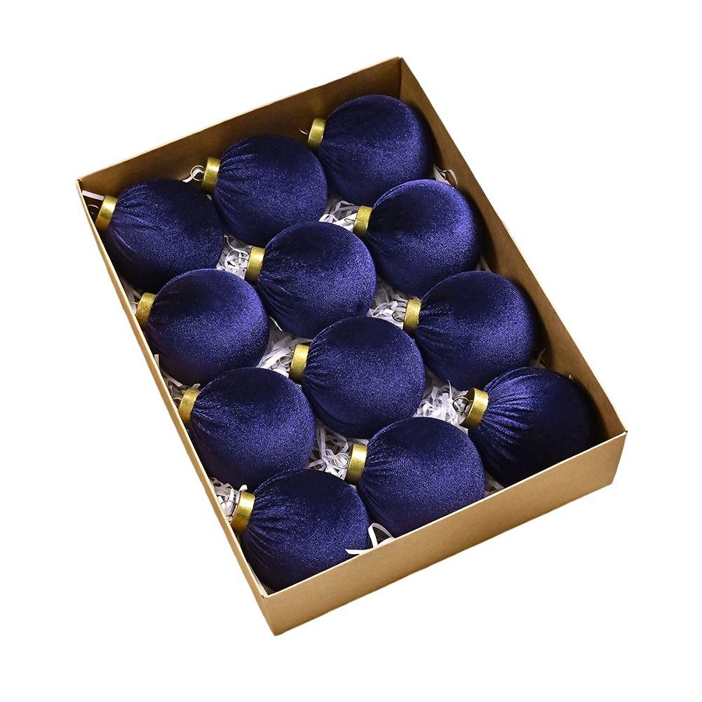 Christmas Party Decor Navy Blue Christmas Ornaments Presentation Box For Gifts Holiday Tree Decor Matching Ornament Collection