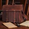 Handmade Goat Leather Messenger Bag – Vintage Laptop Briefcase for Men & Women | Canvas-Lined Satchel by Broken Artisan