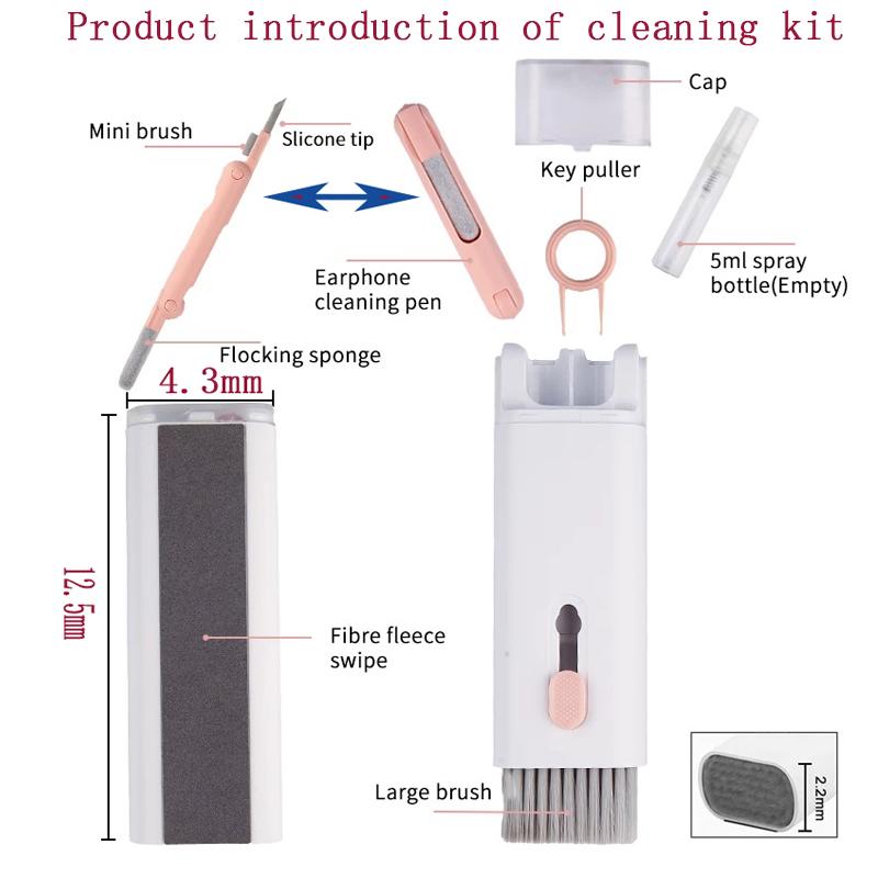 1PC Keyboard Cleaning Brush Bluetooth Headphone Cleaning Tool Laptop Screen Cleaner Keyboard Cleaner Keycap Puller Kit for AirPods