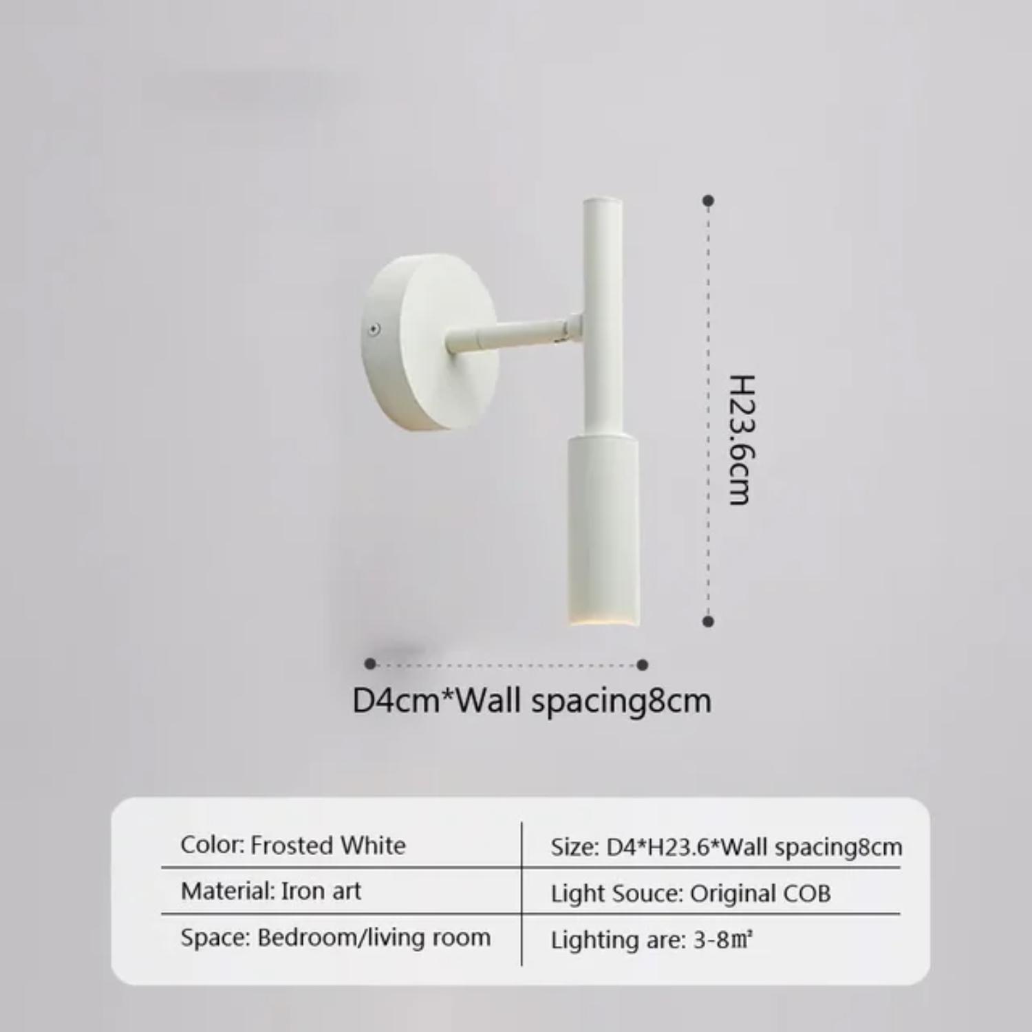 

Новый регулируемый, вращающийся, складной современный скандинавский светодиодный точечный светильник на стену для спальни, гостиной, кабинета, освещения отеля - Perfe Cool white