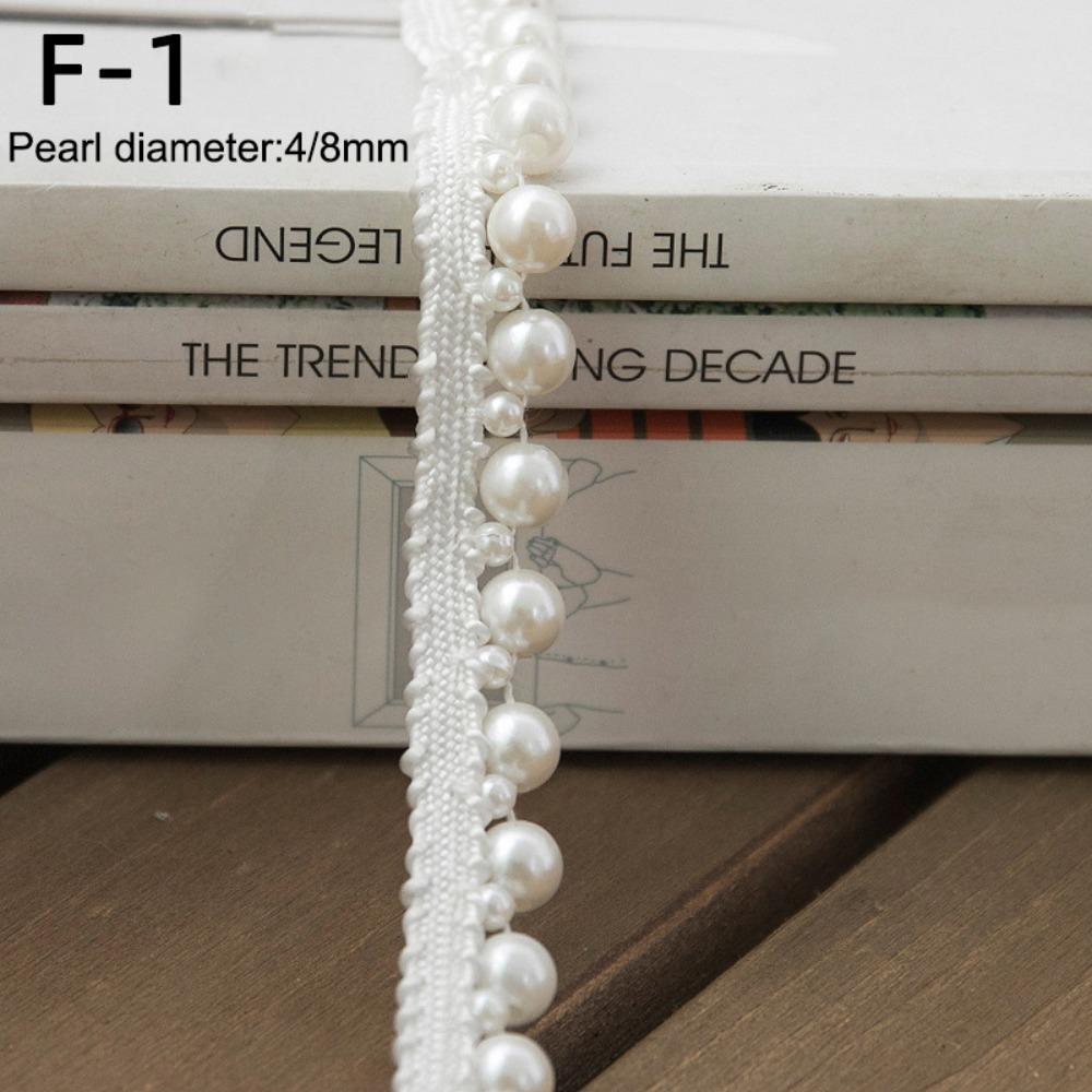 Beads Decoration Ribbon Edge Gold White Edge Trim Applique Trim Fabric Trim  Craft Projects