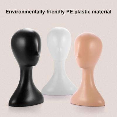 Modello astratto per esposizione della testa femminile per interni, parrucca in plastica per applicazioni ampie e senza sbiadimento