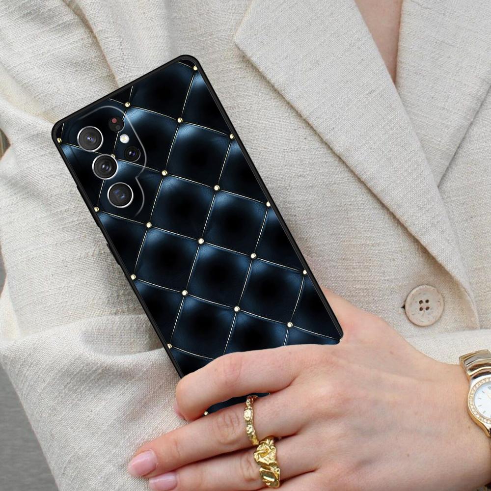 Quilted Texture Sofa Cell Phone Case for Samsung Galaxy S26 Ultra S25 S24 S23 S22 S21 S20 Note10 Cover