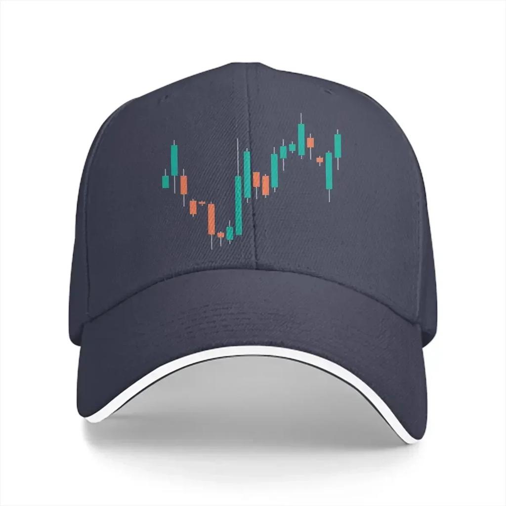 Summer Cap Sun Visor Stock Market Candlesticks Classic Hip Hop Caps Bitcoin Cryptocurrency Meme Peaked Hats