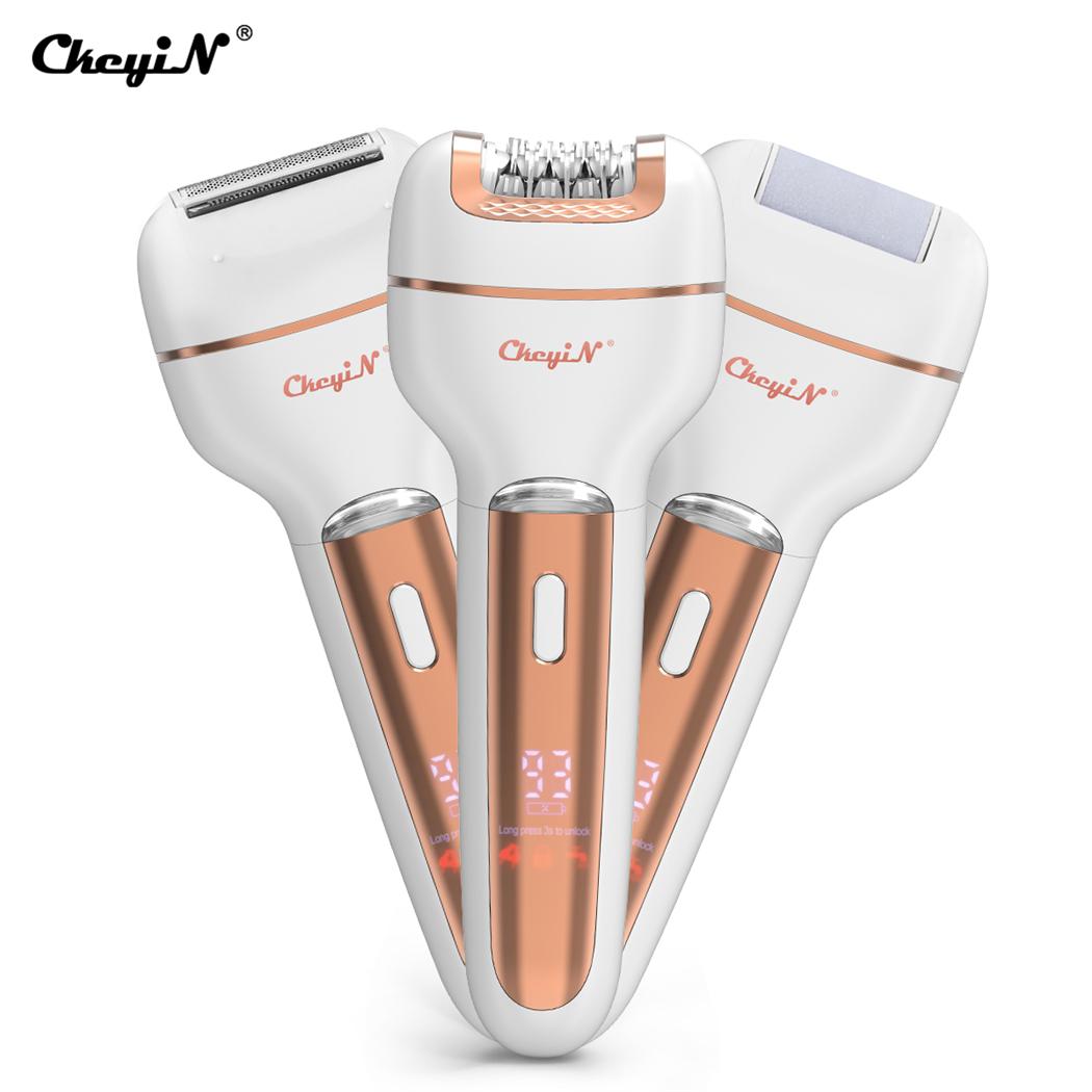 

CkeyiN 3 в 1 для удаления мозолей, пилинга для ног, пилинга для удаления волос, бритвы для всего тела, лица, ног, бикини, светодиодный дисплей, пилка для ног, шлифовальный валик, зарядка через USB