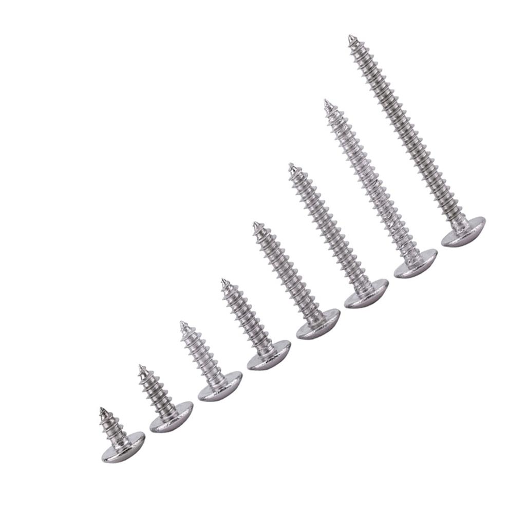 200pcs M3 Aço Inoxidável SS304 Parafusos Autoatarraxantes Cabeça Panela Plana Treliça