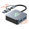 4 In 2 Type-C + USB To USB3.2*4 Interface Hub Adapter Dock for MacBook iPad Pro