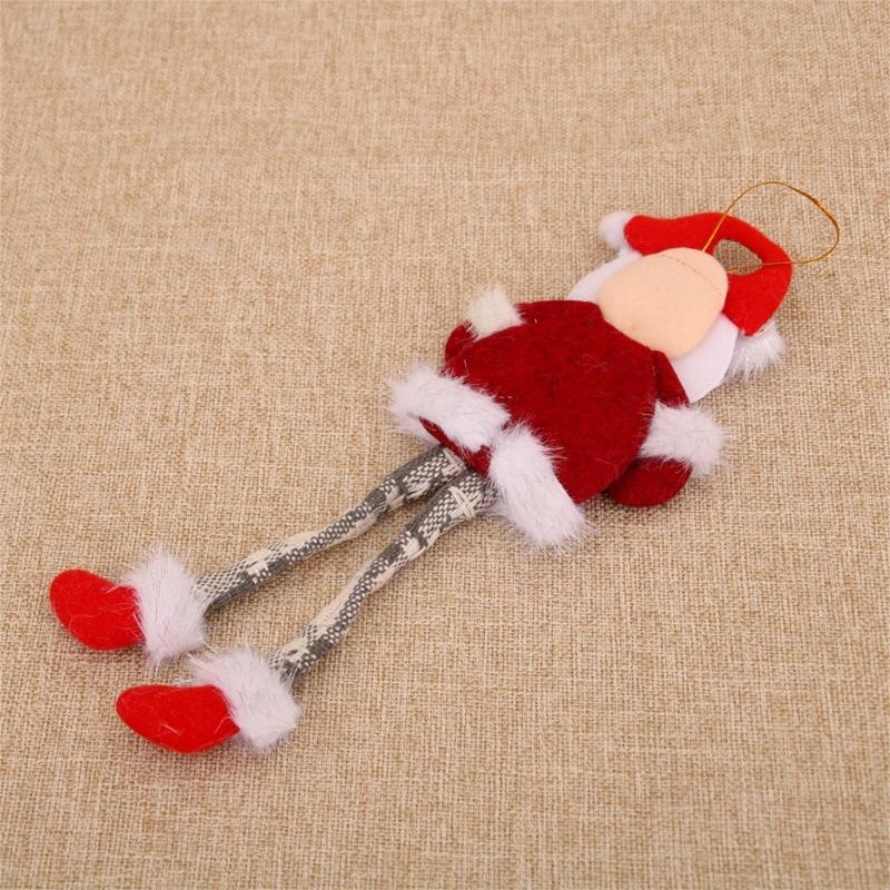 Swingable Doll Christmas Accessories Santa/Snowman/Deer/Bear Figure with Hanging Rope For Indoor Decoration