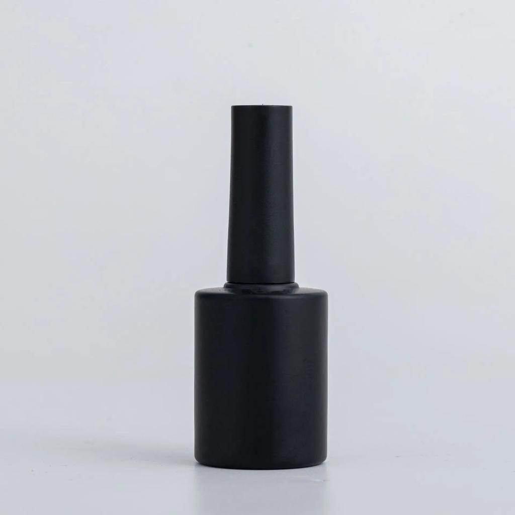 15ml Black/White Nail Polish Bottle with Brush, Lightproof Glass Bottle for Nail Base Gel, Empty Dispenser Bottle