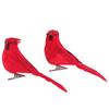10 Pieces Artificial Red Simulated Foam Birds for Lawn, Garden, Outdoor Decoration, Each with Clip, Suitable for Garden Flower Arrangements,