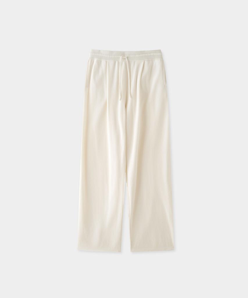 Jeilium Cotton Summer Essential Drawstring Pants Ivory