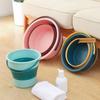 5/10L Folding Portable Bucket with Cover Car Wash Fishing Bathroom Tool Silicone Bucket Outdoor Camping Household Supplies