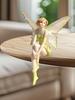 Flower Fairy Figurine Angel Flower Fairy Ornaments Decorative Flower Fairy Adornment Flower Girl Decoration for Home Office