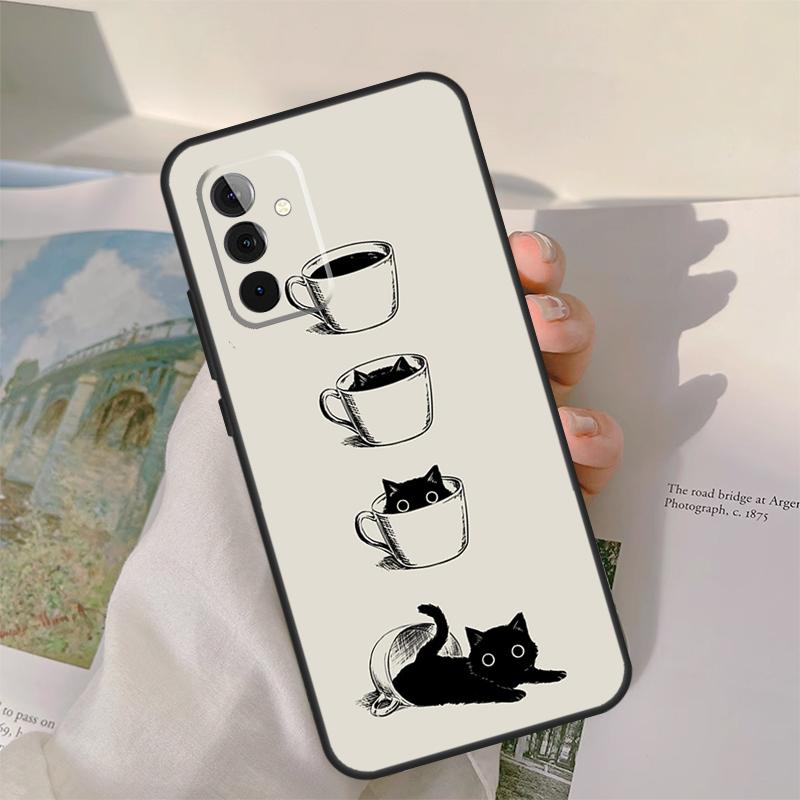 

Black Cats Ink Cute Pet Witch Art Case For Samsung Galaxy A13 A33 A53 A34 A54 A14 A15 A16 A26 A36 A56 A12 A32 A52 A06 A35 A55 Samsung A53 5G