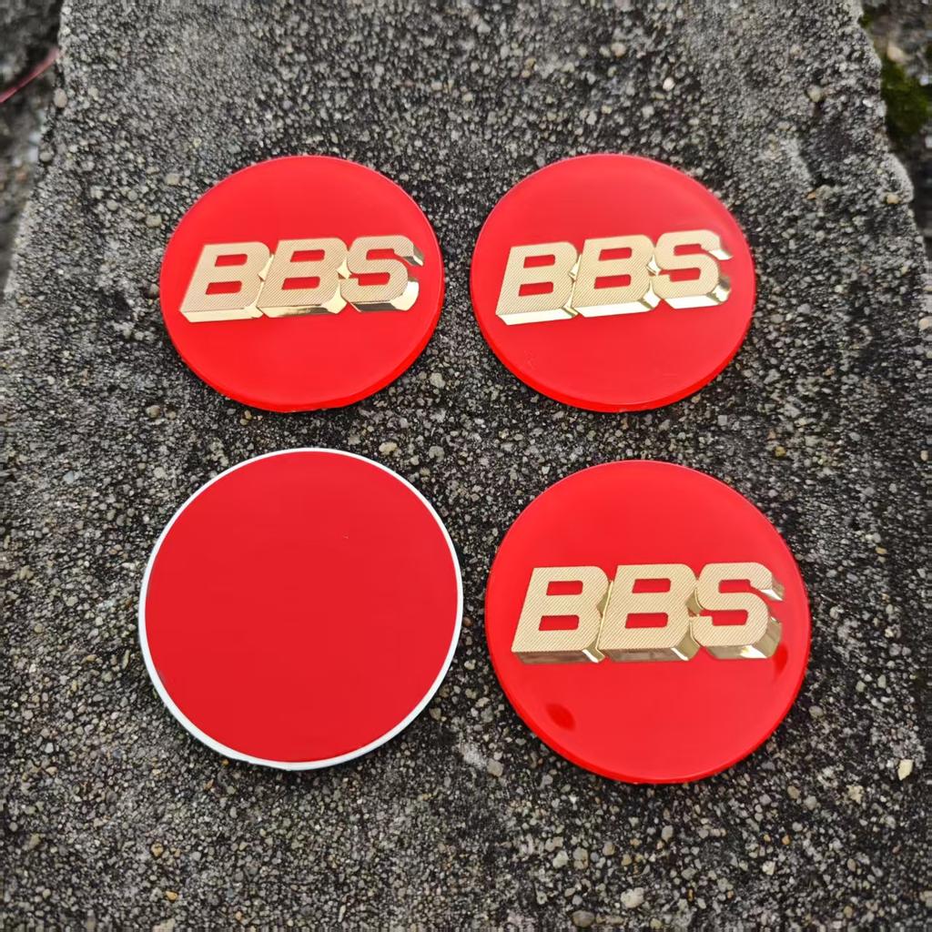 4 pezzi 65mm PMMA BBS Adesivi Emblema Per bbs adesivo centro ruota coprimozzo automobile