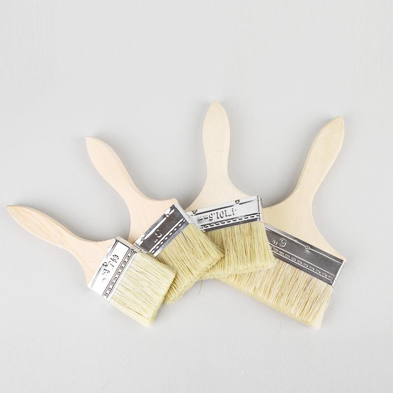 Sada hnědých štětců s dlouhými štětinami - Velikosti 1" až 8" pro zaprašování a malování