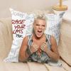 Pink Trustfall Pnk Singer Cushion Cover Silky Short Plush DoubleSided Printed Pillow Case for Sofa All Seasons Home Decor Gift