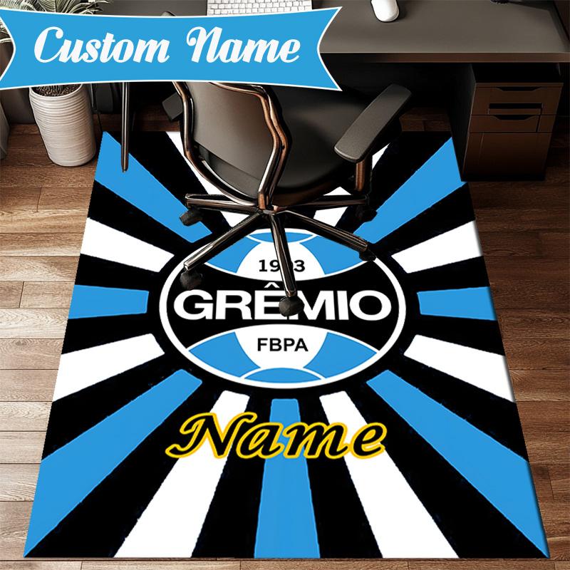 Custom Name Gremio FC Crest Design Rug Game Carpet, Floor Mat for Bedroom Living Room Entryway Rug, Home Decor Idea Gift for Christmas birthday