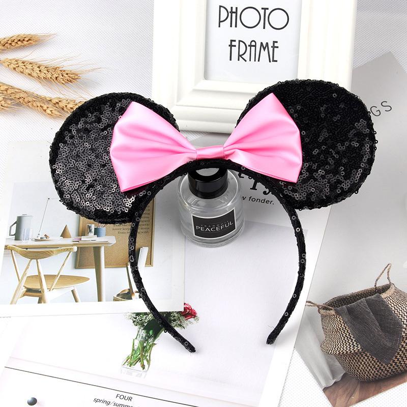 Sparkling Bow Headband for Adults and Children for Princess Photo Shoots and Amusement Park Hair Accessories