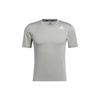 Men's Solid Color Logo Printing Casual Round Neck Short Sleeve Gray T-Shirt H08819