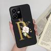 Flower Letters Case For Vivo Y22 2022 Y22S Matte Silicon Soft TPU Back Phone Cover For VivoY22 Y 22 22S Case Funda Bumper Shell