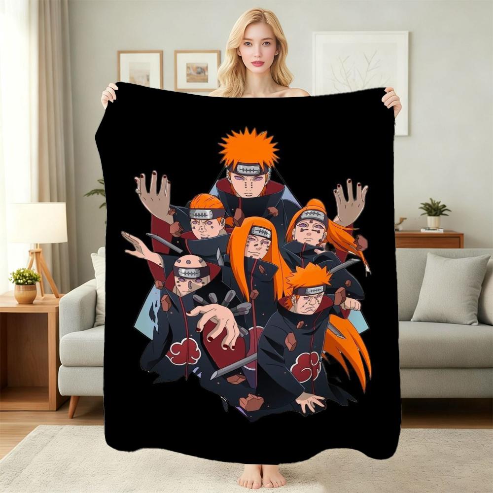 Six Paths Pain Cartoon Printed Blanket Allseason Fleece Blanket For Bedroom Sofa Bed Home Decor Memorial Gift