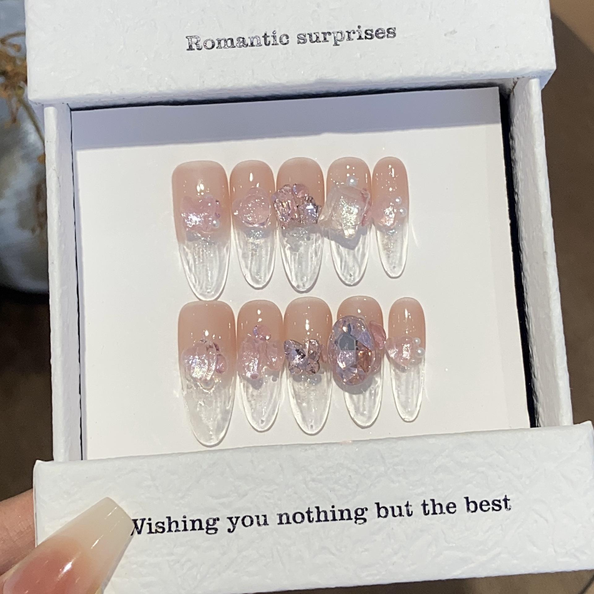 

Градиент Прозрачный Нижний Квадратный Дрель Французский Розовый Бабочка Любовь Бриллиант Ледяной Дрель Нашивка Носить Броню L