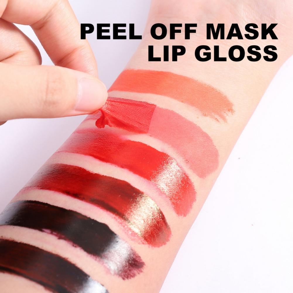 6 Farben Peel-Off-Maske Lipgloss Langanhaltende Lippentönung Peel-Off-Lippenfleck Lipliner