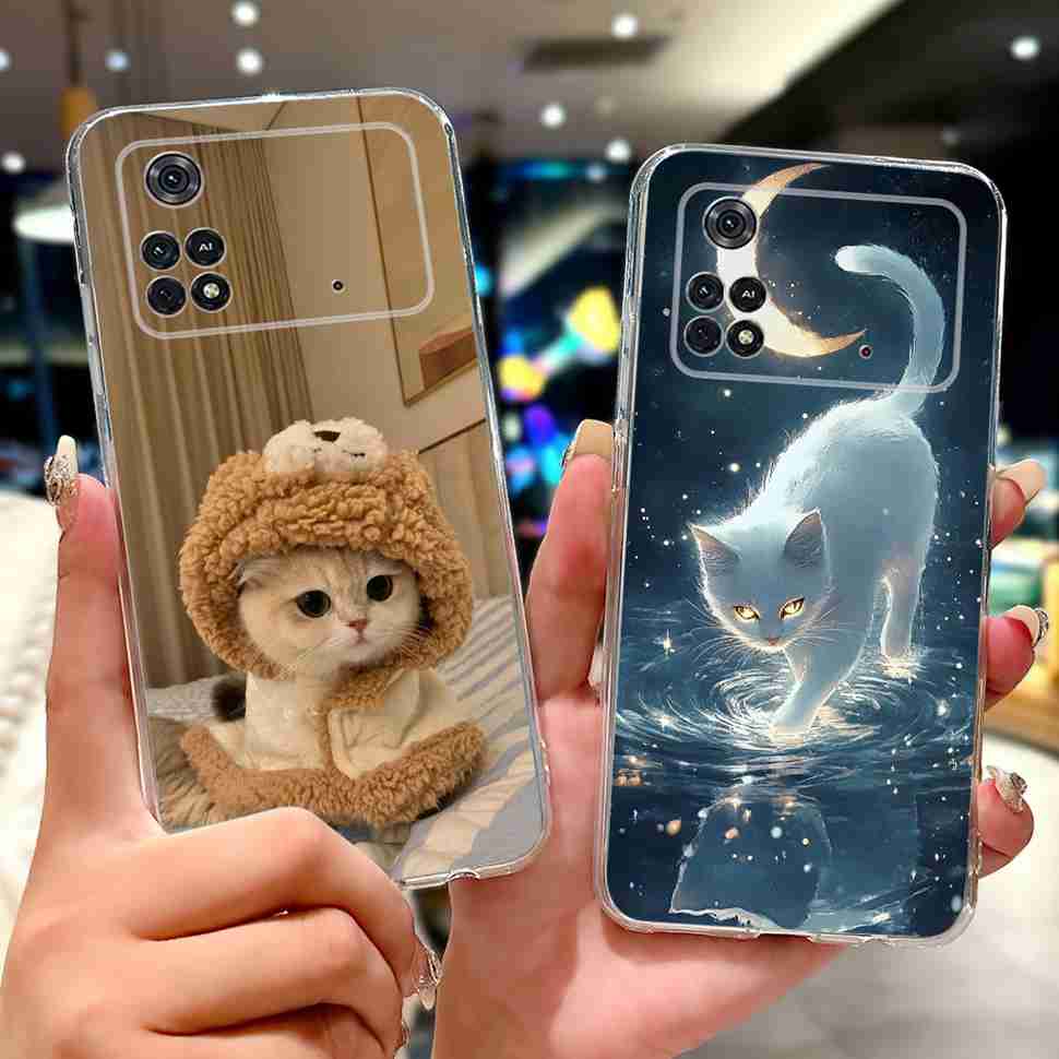 For Xiaomi POCO M4 Pro 4G 6.43" Case Fashion Girl Cute Bear Print Soft Silicon Cover For Poco M4Pro m4 Pro Protective Shell Capa