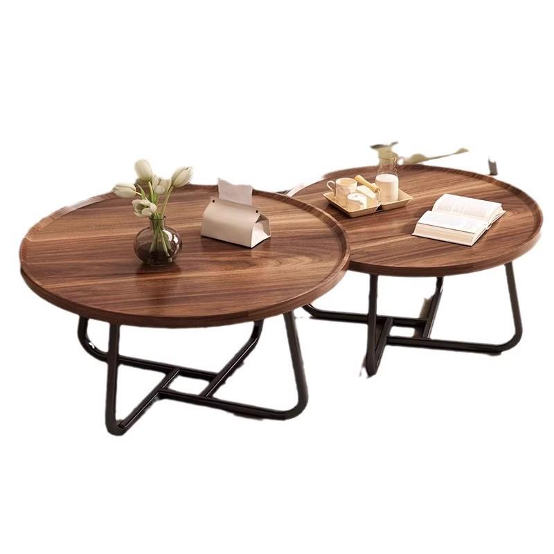 Minimalist Luxury Round Coffee Table – Modern Adjustable Small Tea Table for Living Room