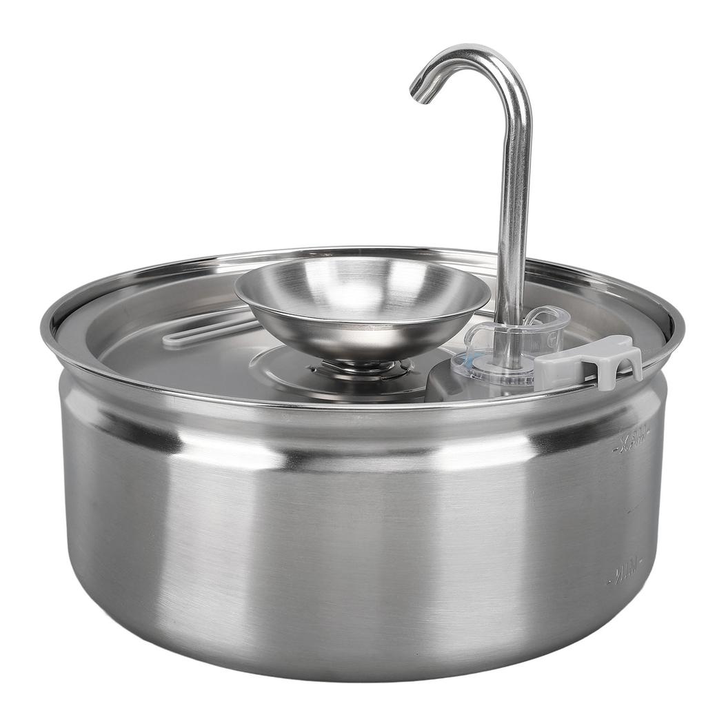 Cat Water Fountain Stainless Steel 3.2L Automatic Circulation Pet Drinking Dispenser Quiet Dog Drinking Waterer with