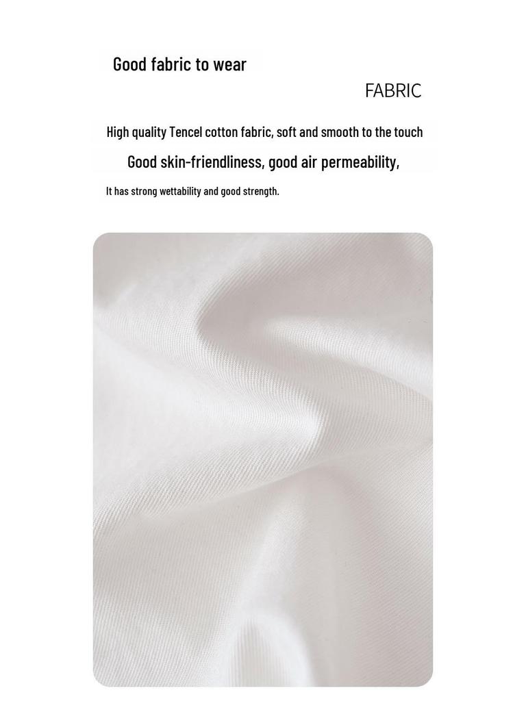 ABOUTSEA Women's Tencel Cotton Wide-Leg Spring Pants, Casual Nine-Point Design.