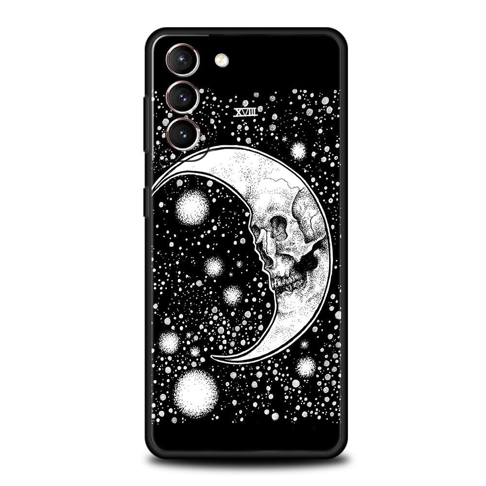 Moon Tarot Cat Aesthetic Soft Phone Case For Samsung Galaxy S23 S22 S21 S20 FE Ultra 5G S10 S10E S9 S8 Plus 10 20 Cover Bumper