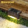 Warm White LED Solar Step Lamp Path Stair Outdoor Garden Lights Waterproof Balcony Light Decoration for Patio Stair Fence Light